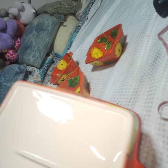 TEMP-TATIONS EUC 5 PIECE TARA POPPY PASSIONS CASSAROLE DISHES BOWLS - Picture 5 of 11